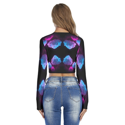 Women's Round Neck Crop Top T-Shirt