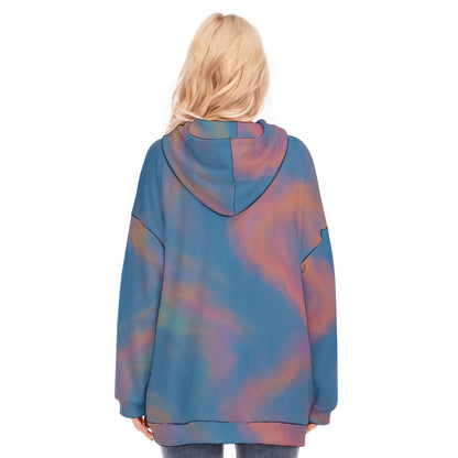 Women's Long Hoodie With Zipper Closure
