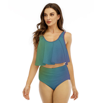 Women's Ruffled Vest Bikini Swimsuit