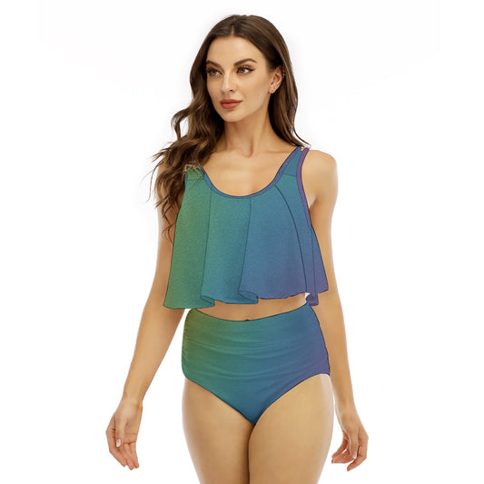 Women's Ruffled Vest Bikini Swimsuit