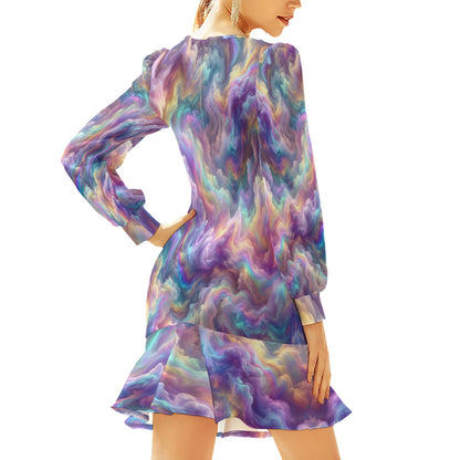 Women's Ruffle Hem Skinny Dress
