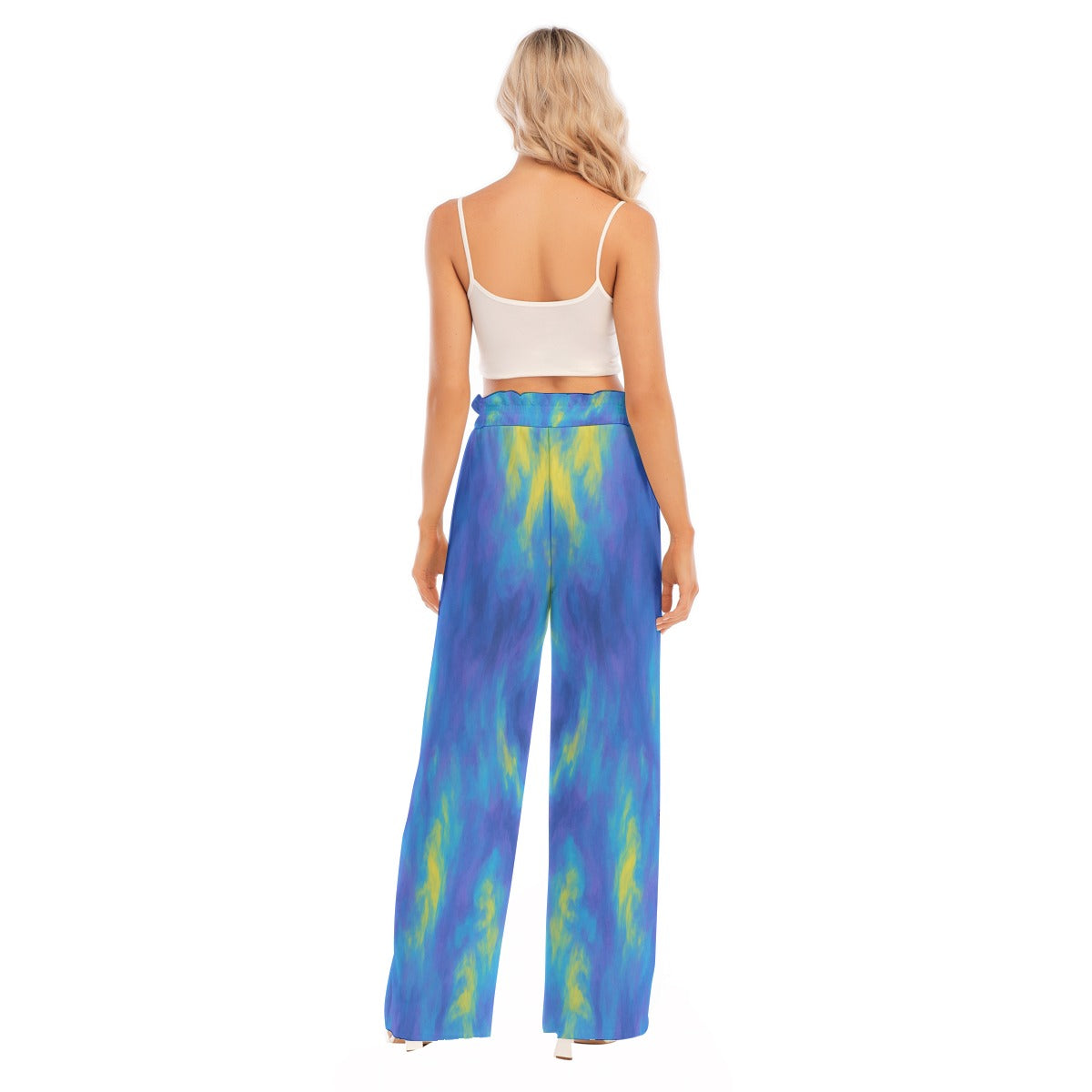 Women's Waist Fungus Edge Wide-leg Pants