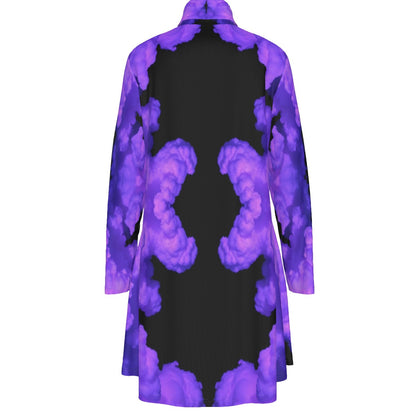 Women's High Neck Dress With Long Sleeve