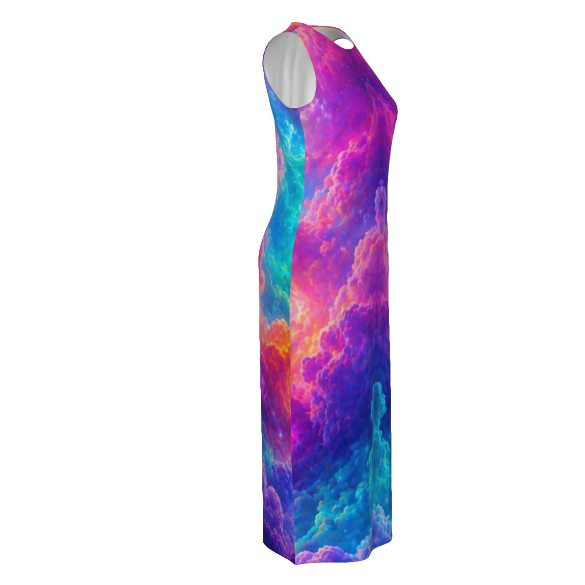 Women's Beach Perspective Chiffon Sleeveless Dress