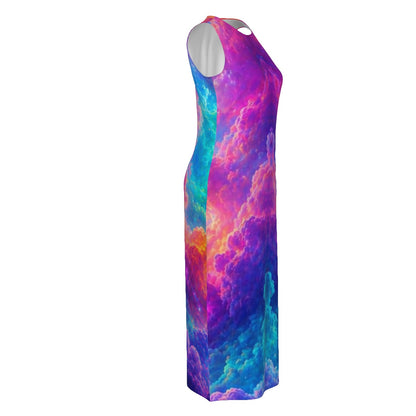 Women's Beach Perspective Chiffon Sleeveless Dress