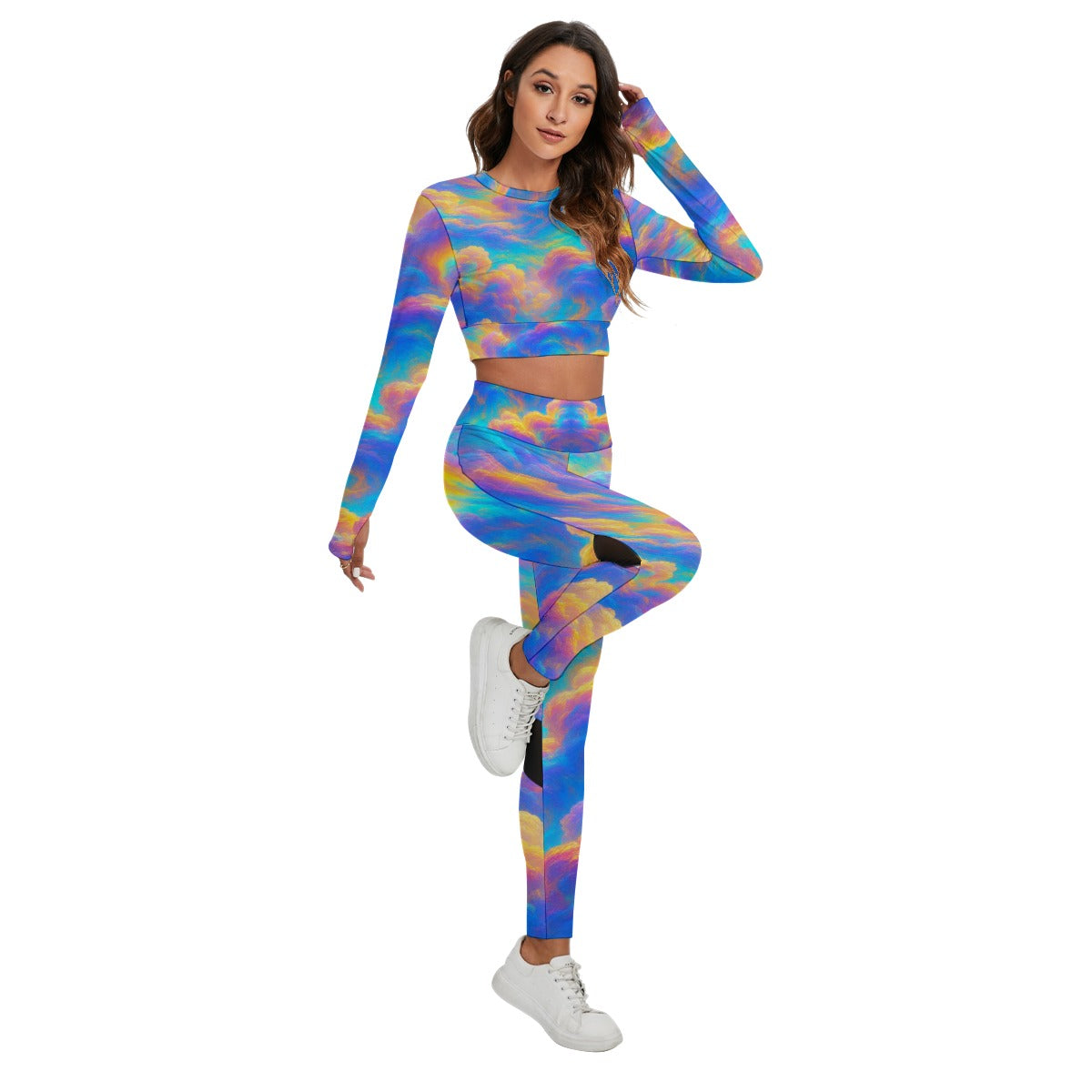 Women's Sport Set With Backless Top And Leggings