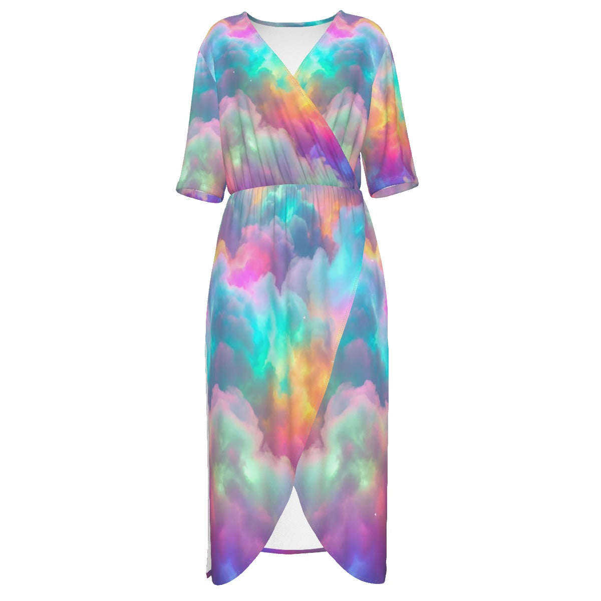 Women's Short Sleeve V-neck Dress