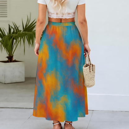 Women's Maxi Chiffon Skirts With Lining