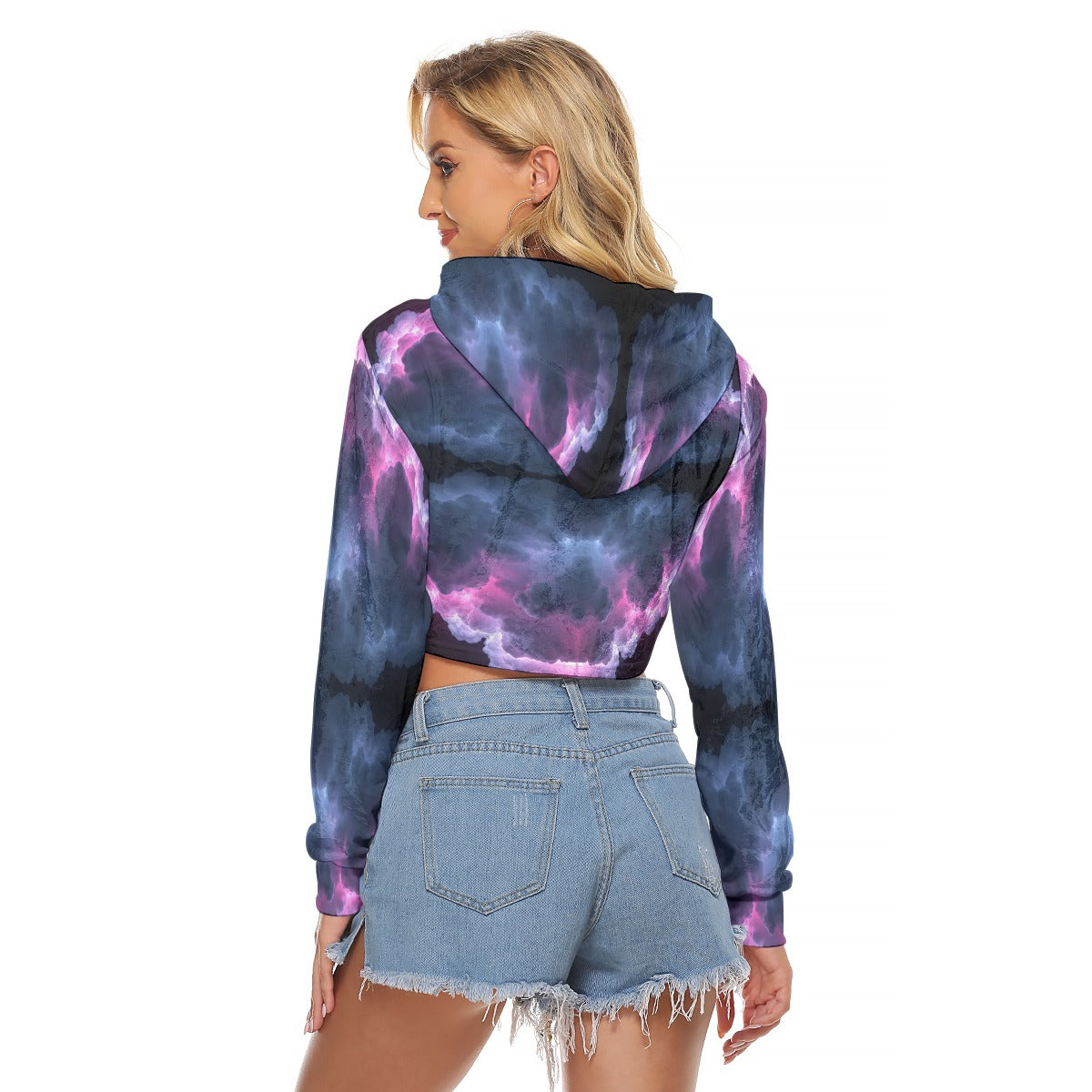 Women's Crop Top Hoodie|Velvet