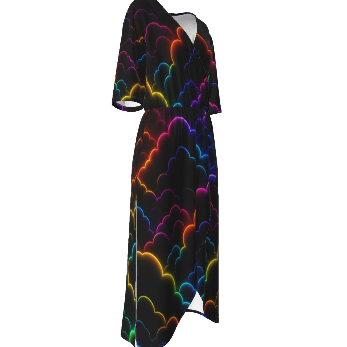 Women's Short Sleeve V-neck Dress