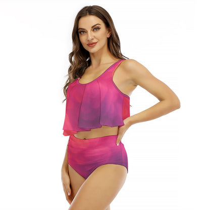 Women's Ruffled Vest Bikini Swimsuit