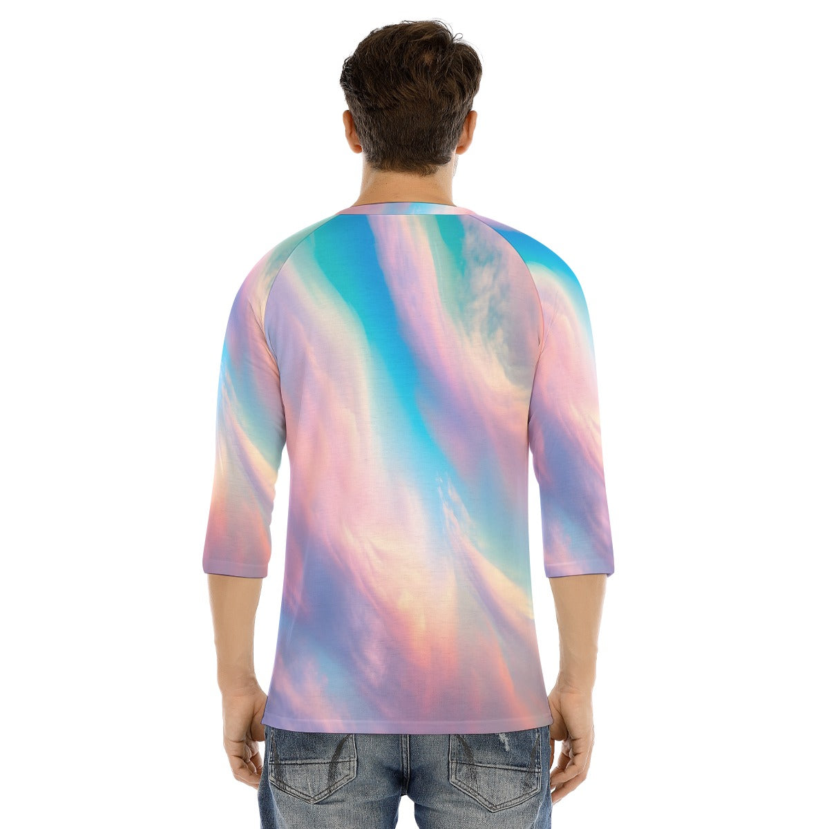 Men's Bracelet Sleeve T-shirt With Button Closure - view 4