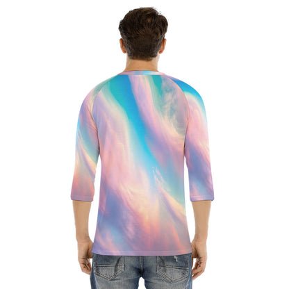 Men's Bracelet Sleeve T-shirt With Button Closure - view 4