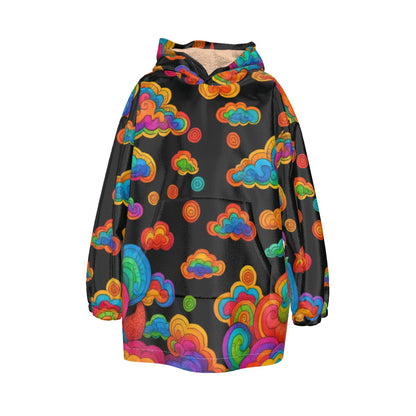 Unisex Kid's Sherpa Fleece Hoodie Blanket