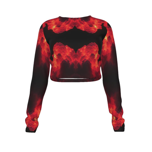 Women's Round Neck Crop Top T-Shirt