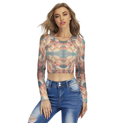 Women's Round Neck Crop Top T-Shirt