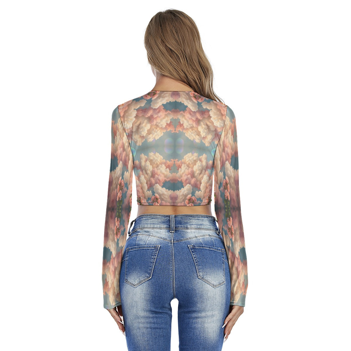 Women's Round Neck Crop Top T-Shirt