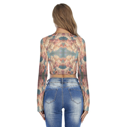 Women's Round Neck Crop Top T-Shirt