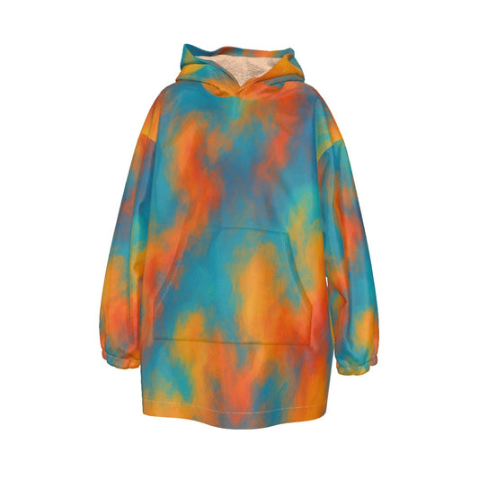 Unisex Kid's Sherpa Fleece Hoodie Blanket