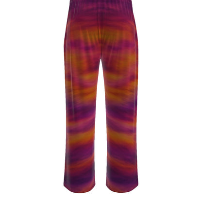 Unisex Knitted Fleece Wide Leg Pants