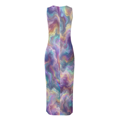 Women's Beach Perspective Chiffon Sleeveless Dress
