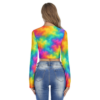 Women's Round Neck Crop Top T-Shirt