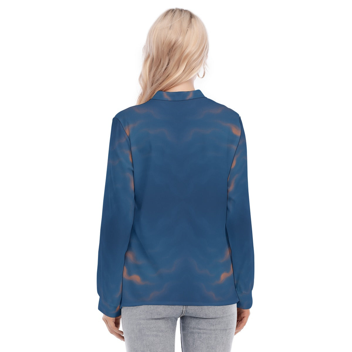 Women's Long Sleeve Blouse With Button Closure