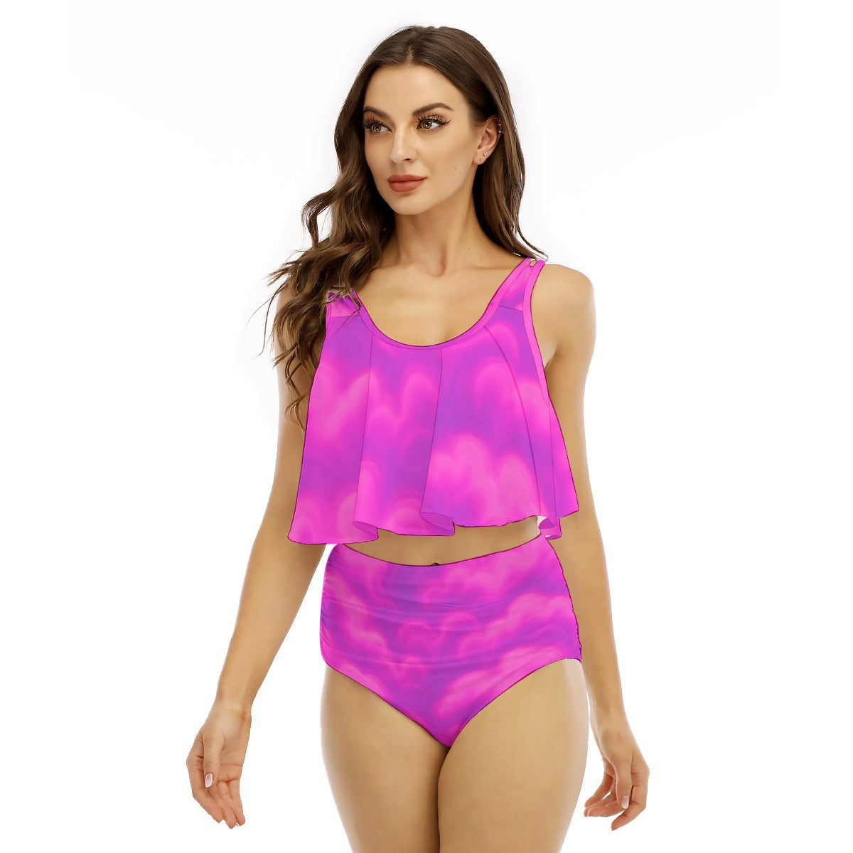 Women's Ruffled Vest Bikini Swimsuit