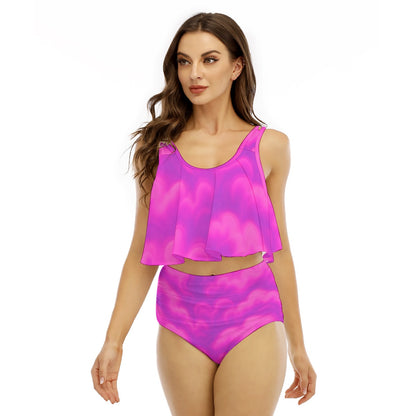 Women's Ruffled Vest Bikini Swimsuit