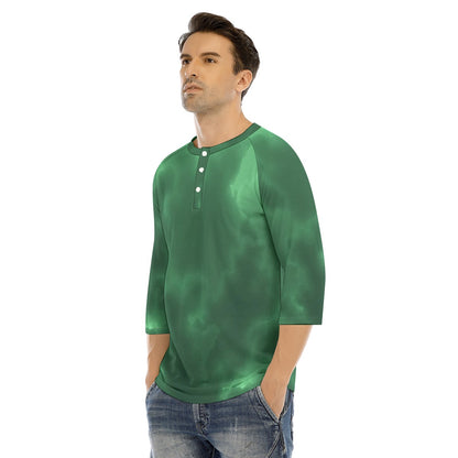 Men's Bracelet Sleeve T-shirt With Button Closure - view 3
