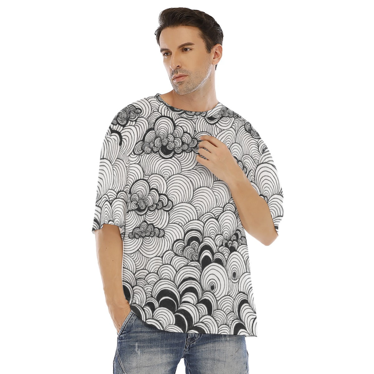 Men's Drop Shoulder T-shirt With Short Sleeve