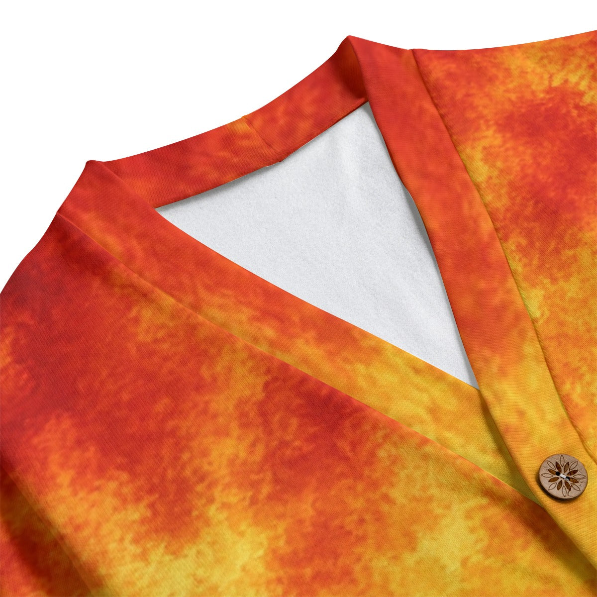 Unisex V-Neck Knitted-Fleece Button Cardigan - view 3