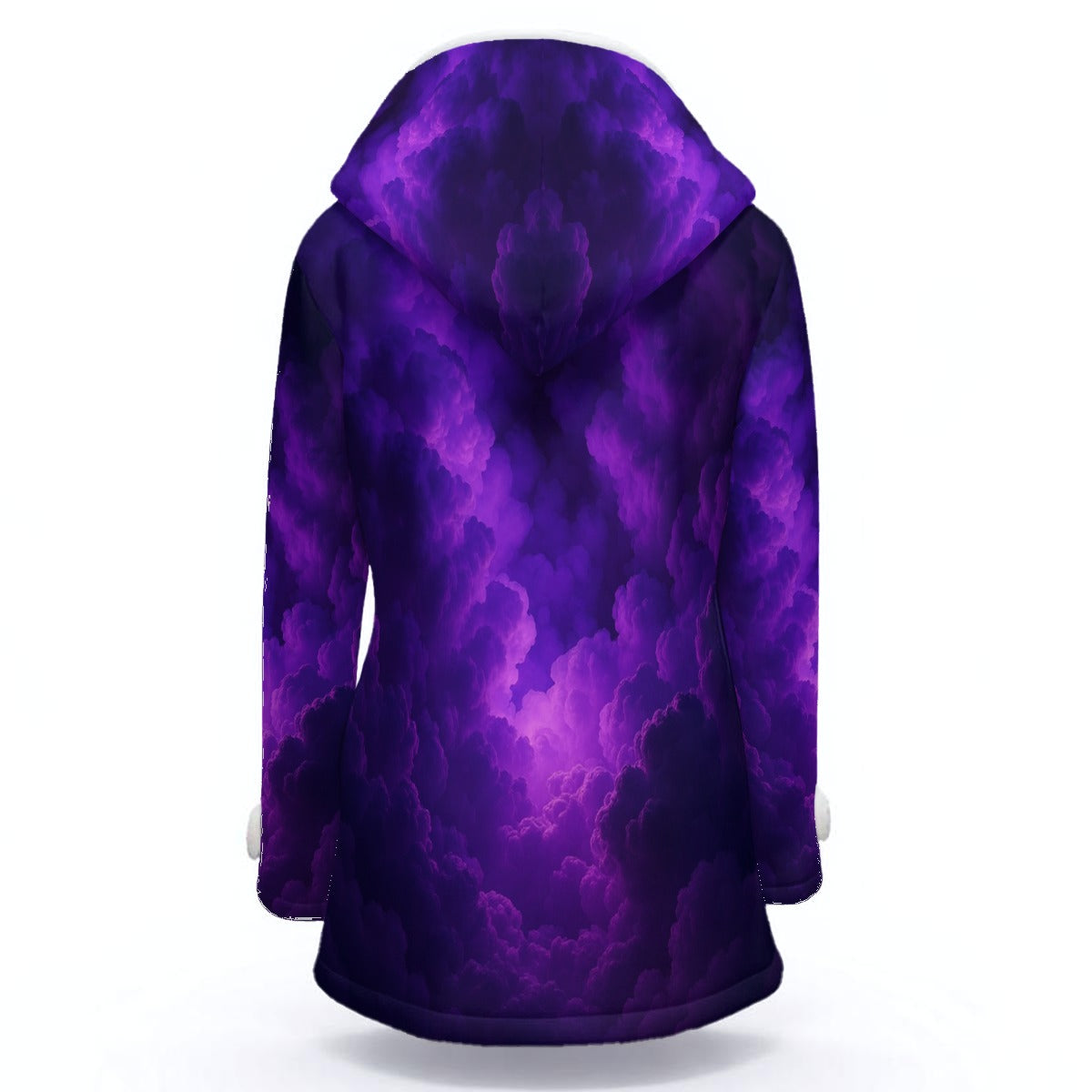 Women's Hooded Double-Breasted Winter Coat With Fleece