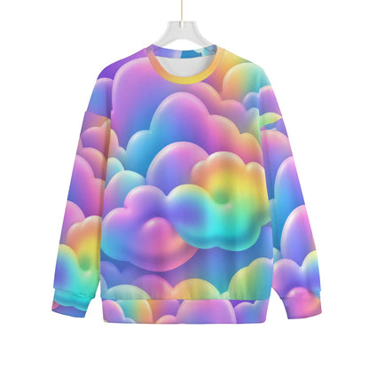 Unisex Drop-shoulder Knitted Fleece Sweater - view 1
