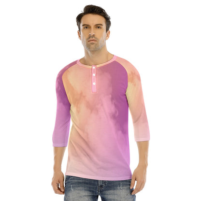 Men's Bracelet Sleeve T-shirt With Button Closure - view 1