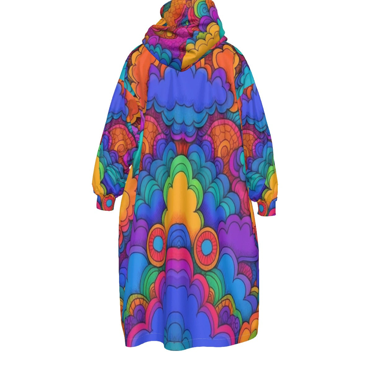 Unisex Kid's Sherpa Fleece Mid-Length Hoodie Blanket