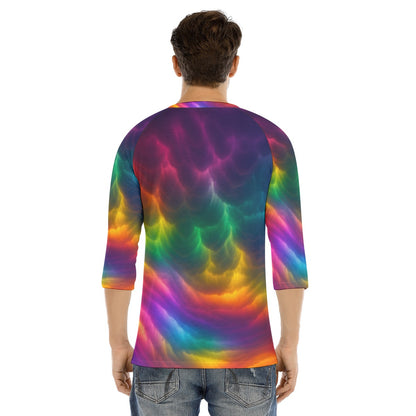 Men's Bracelet Sleeve T-shirt With Button Closure - view 4