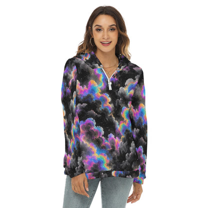 Women's Borg Fleece Hoodie With Half Zip by O’Nimbus
