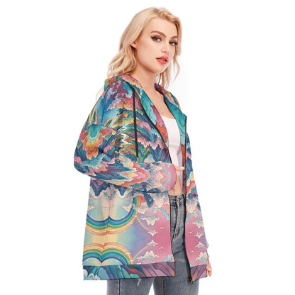 Women's Long Hoodie With Zipper Closure