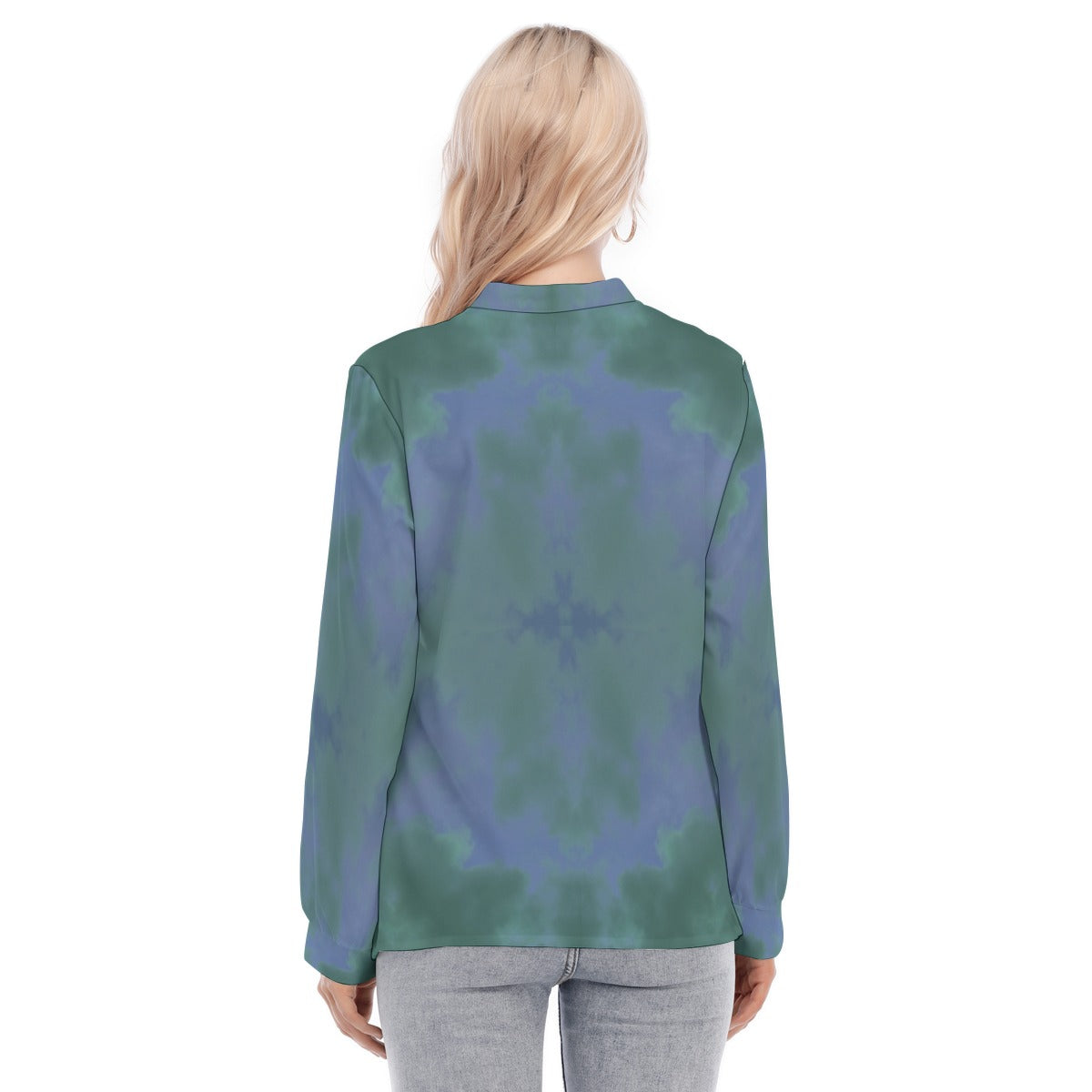 Women's Long Sleeve Blouse With Button Closure