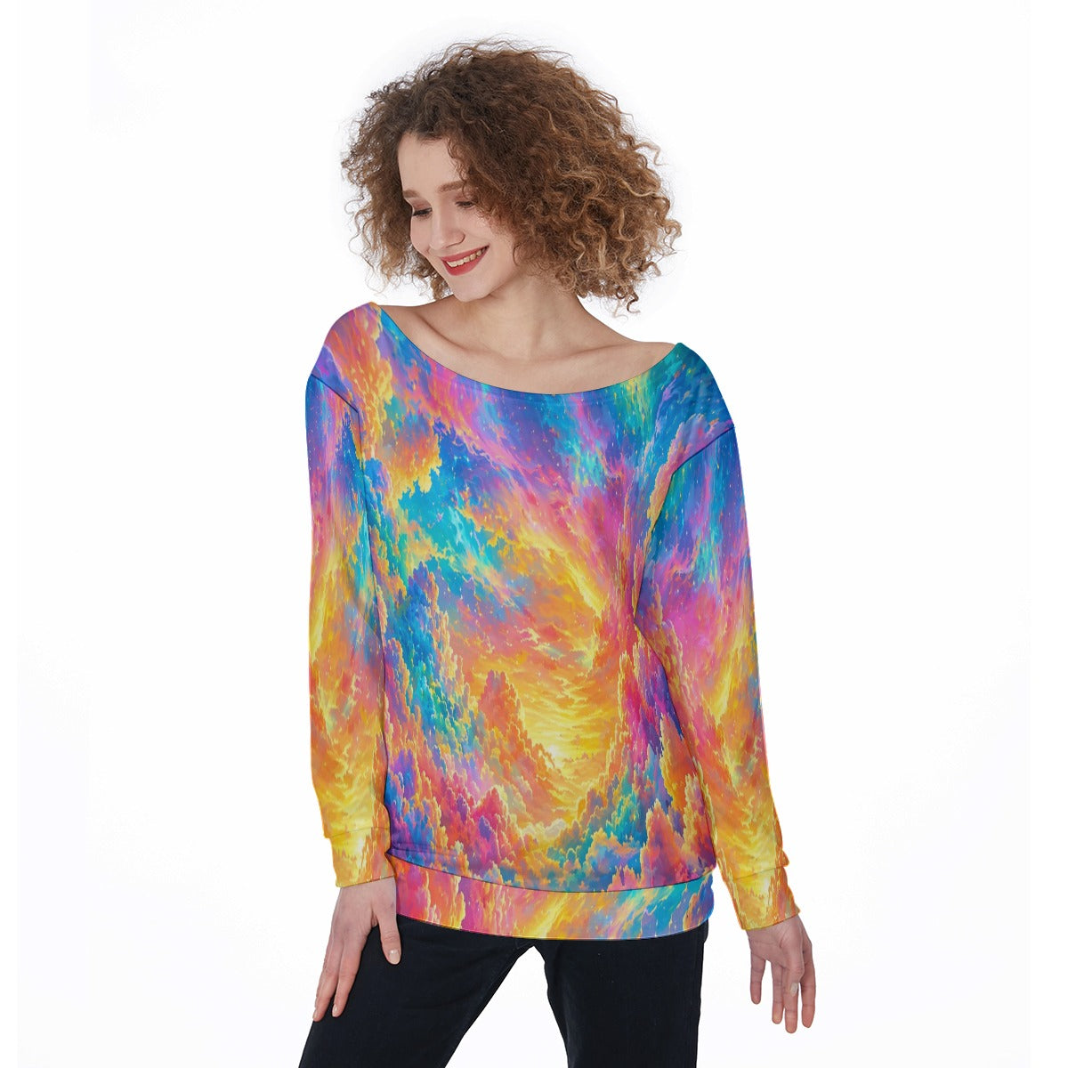 Women's Off-Shoulder Sweatshirt