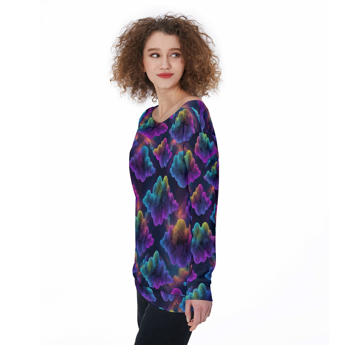 Women's Off-Shoulder Sweatshirt