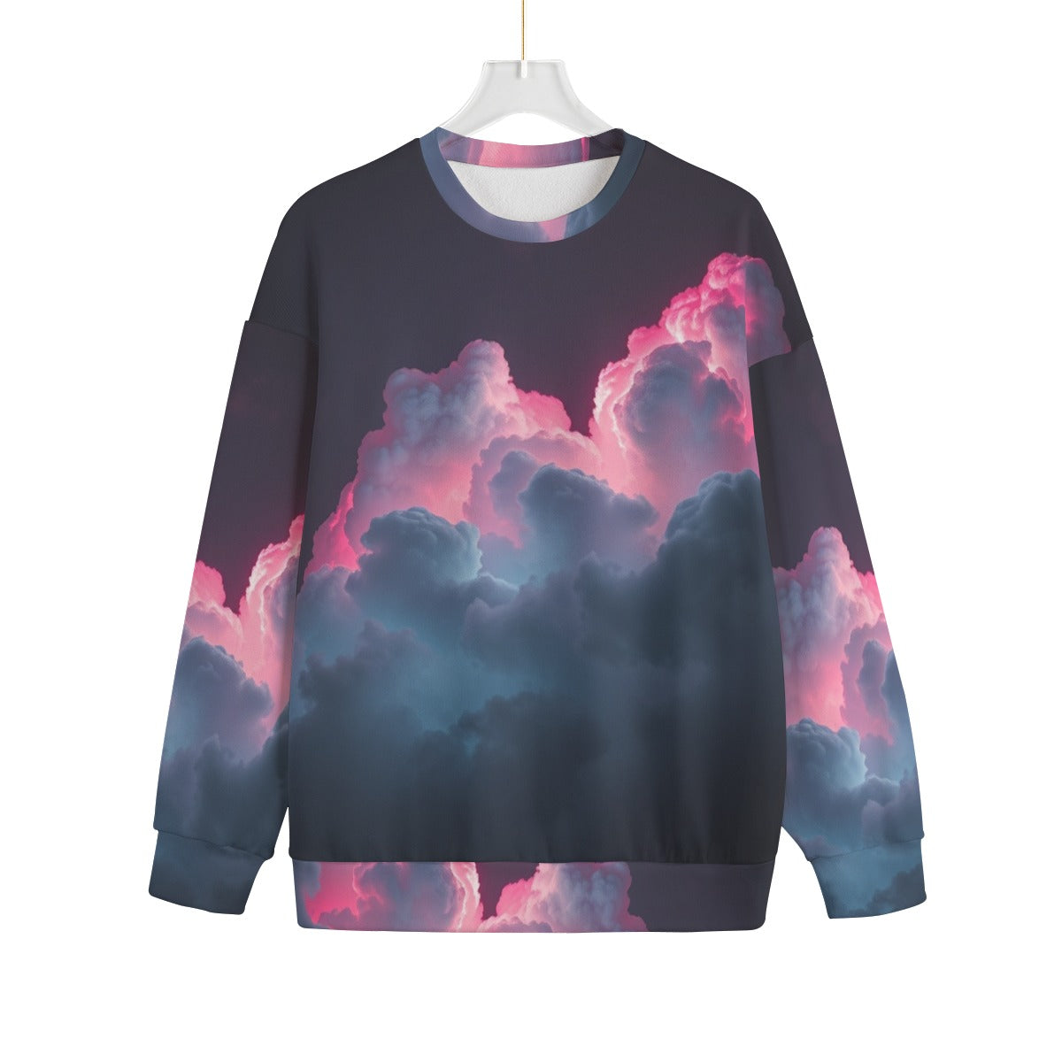 Unisex Drop-shoulder Knitted Fleece Sweater - view 1
