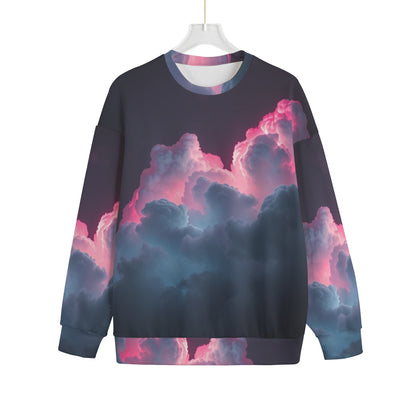 Unisex Drop-shoulder Knitted Fleece Sweater - view 1