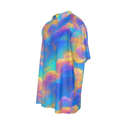 Men's Imitation Silk Short-Sleeved Shirt