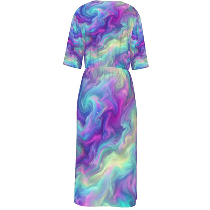 Women's Short Sleeve V-neck Dress