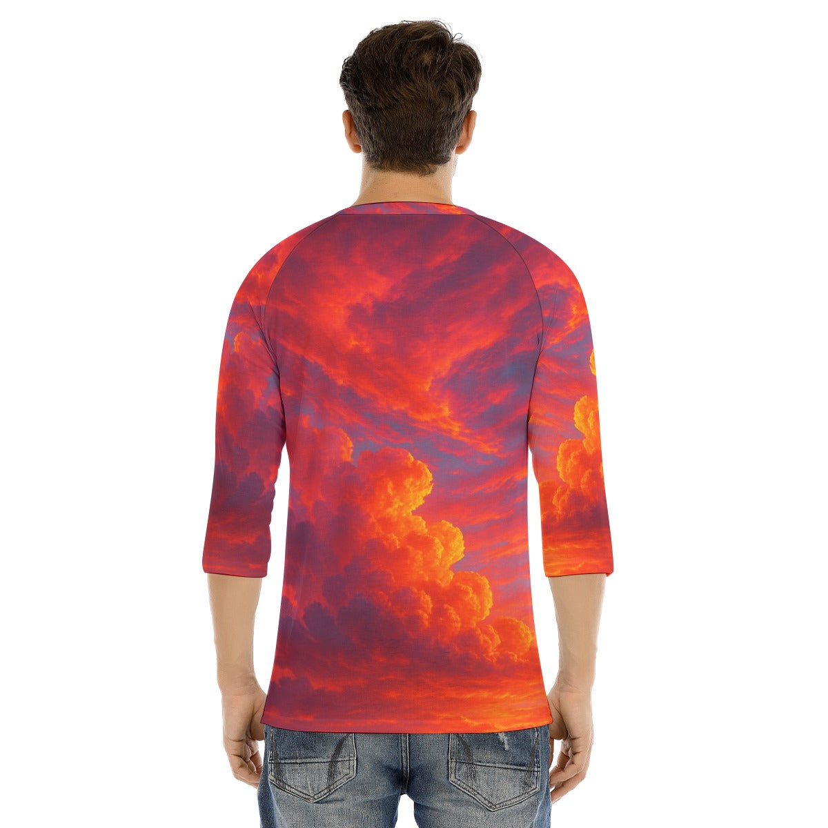 Men's Bracelet Sleeve T-shirt With Button Closure - view 4