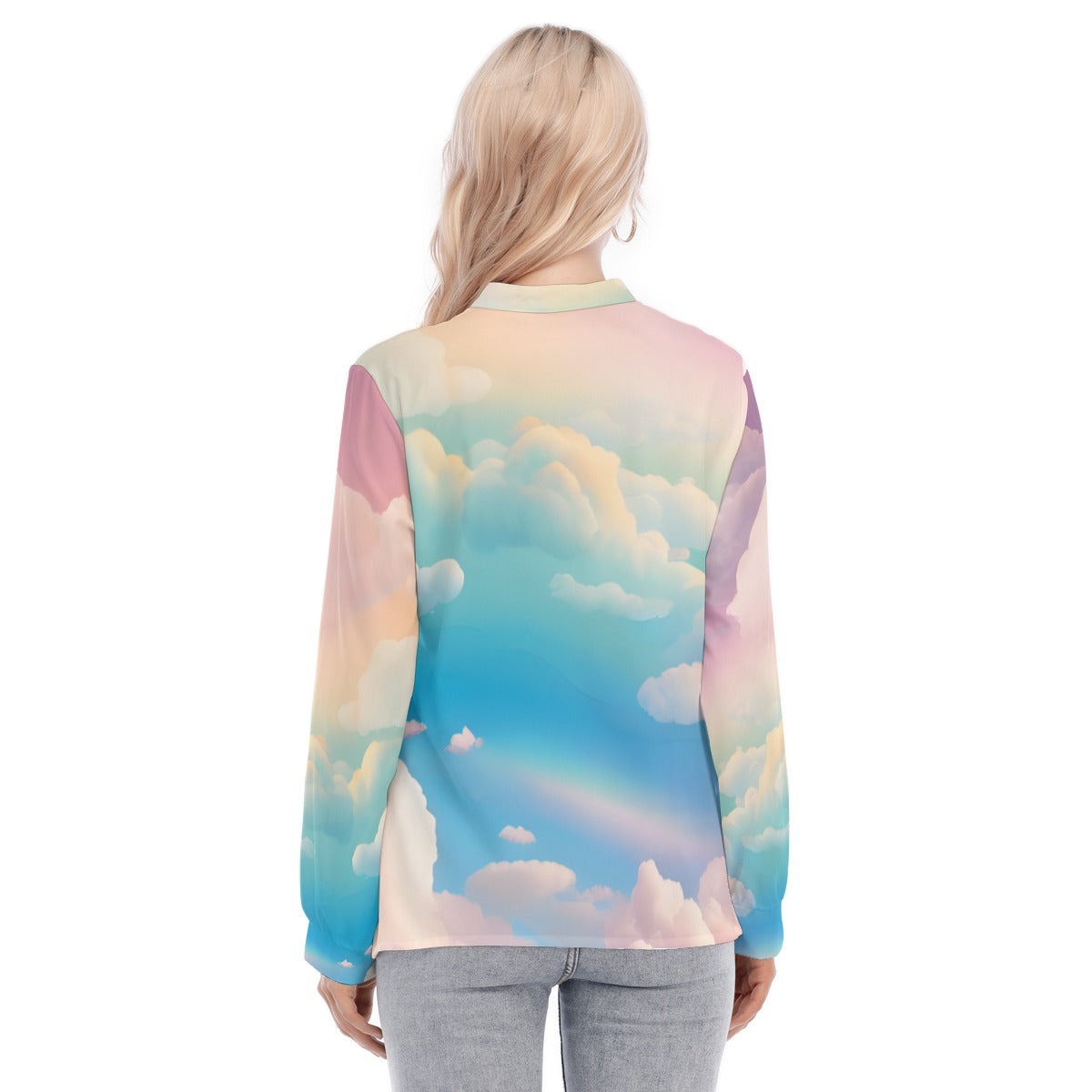 Women's Long Sleeve Blouse With Button Closure