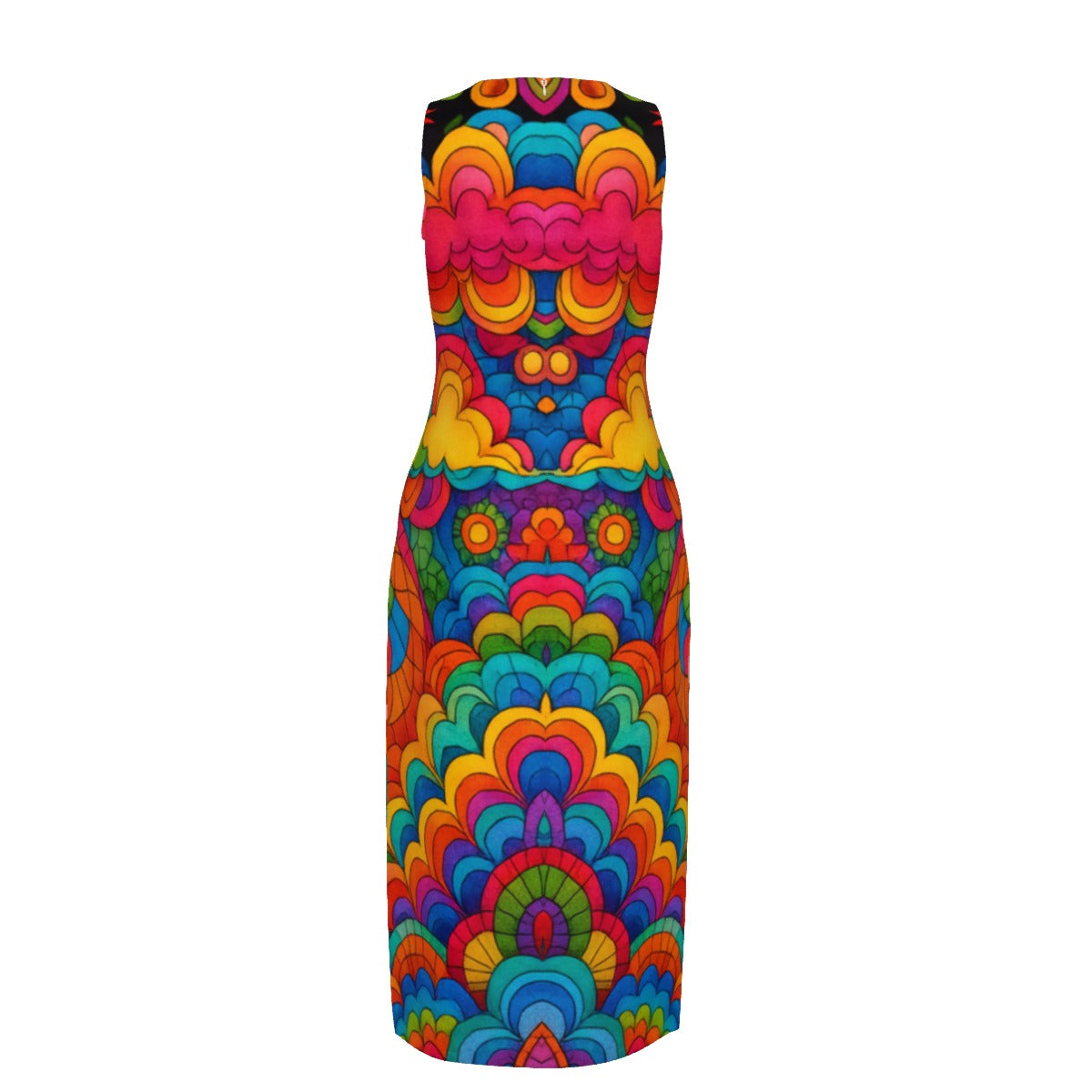 Women's Beach Perspective Chiffon Sleeveless Dress