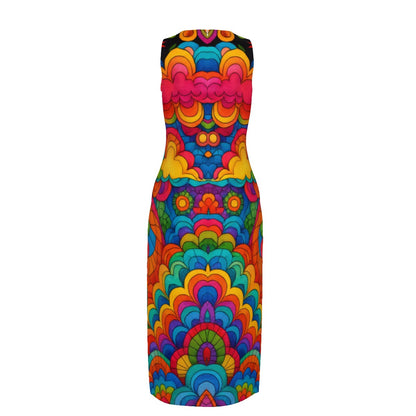 Women's Beach Perspective Chiffon Sleeveless Dress